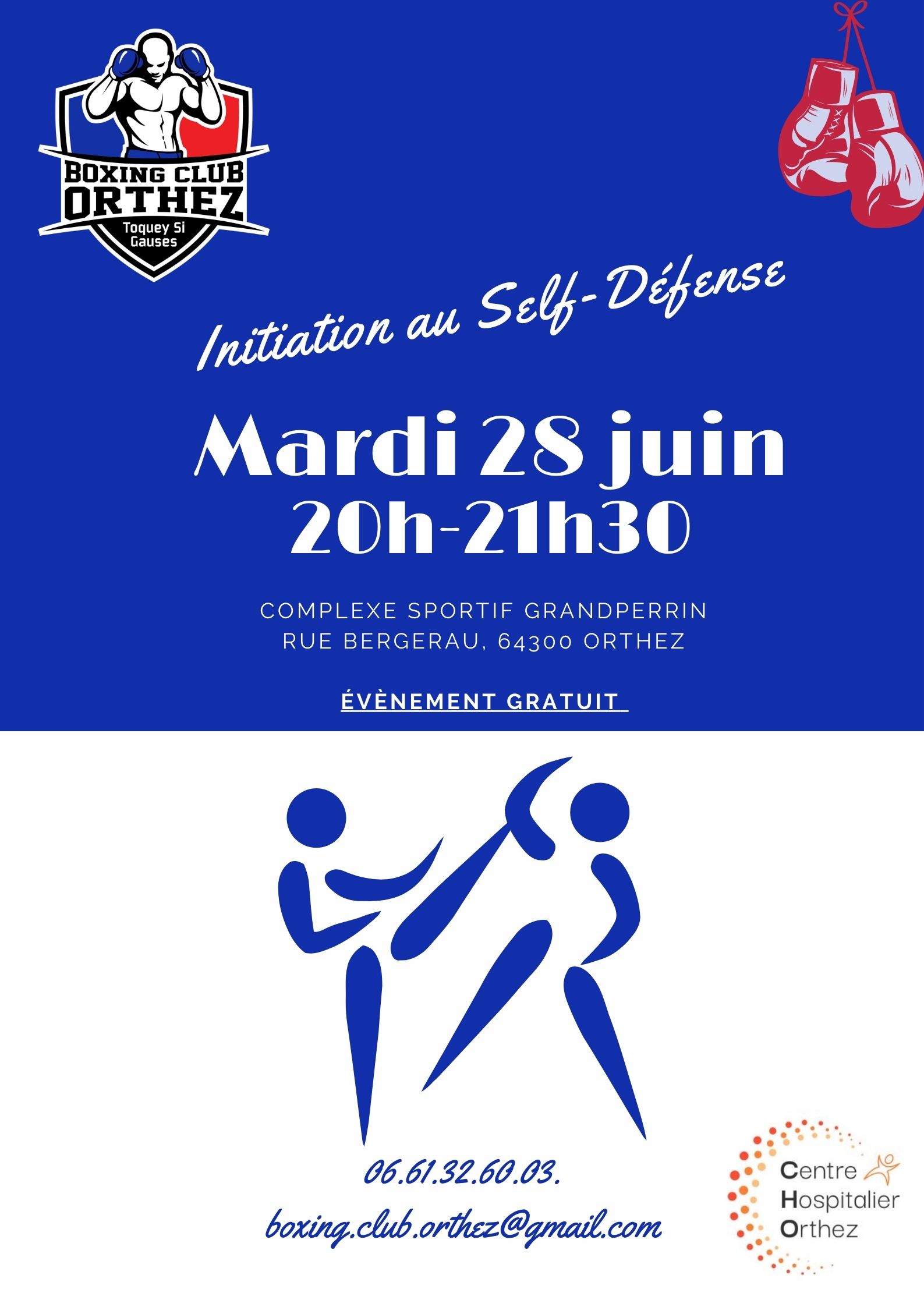 Affiche pour Initiation au Self Défense, juin 2022