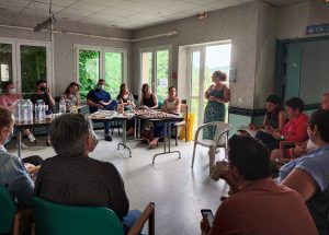 Photo de la présentation de l'equipé prévention sénior à Monein, juin 2022