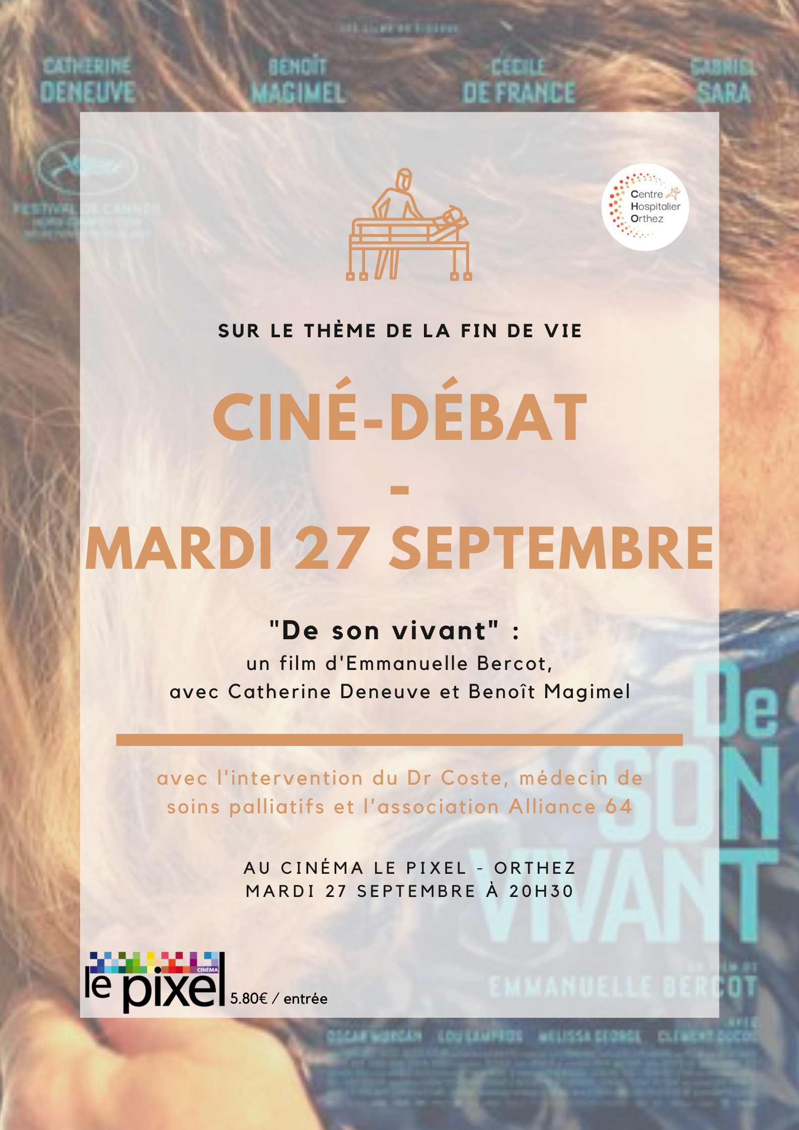 Affiche, ciné-débat sur la fin de vie, septembre 2022